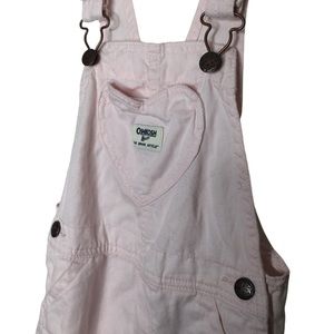 OshKosh B’gosh Toddler Girls Pink Denim Heart Overalls